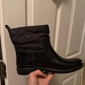 Calvin Klein Black Rain Boots for Women